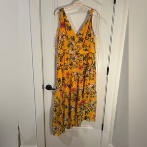 Eliza J size 14 Yellow Floral Dress